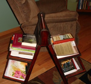 book rack side view
