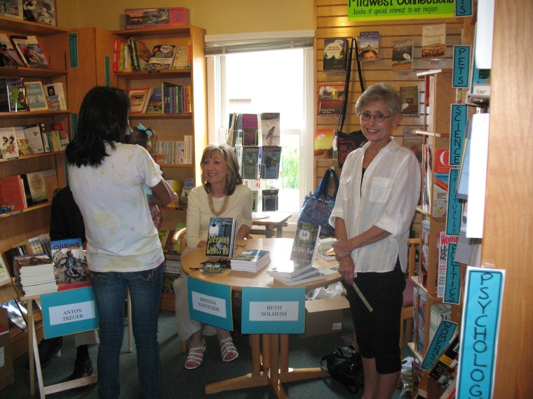Beth at an author signing
